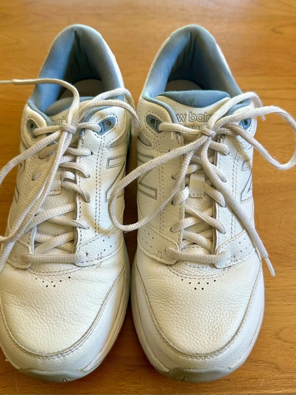 New Balance White Sneakers with Light Blue Lining